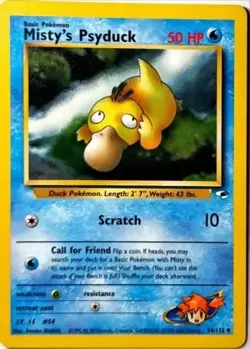 Misty's Psyduck 54/132 (NM) Gym Heroes Unlimited - Pokemon Card - Image 3