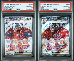 PSA 10 SEQUENTIAL Charizard EX SR SSR 2-Card Set 125/108 331/190 Pokemon JAPAN - Image 1