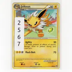 Pokémon TCG Jolteon 28/90 HGSS Undaunted Regular Common Card EN-MP 2010 - Image 3