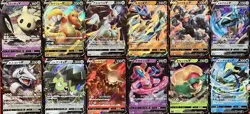 set of 12 authentic Pokemon Card Japanese Mimikyu V Dragonite Arceus Lucario - Image 1