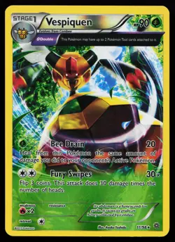 Vespiquen 11/98 Rare Ancient Origins Reverse Holo Pokémon Card - Image 3