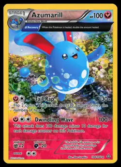 Azumarill (Alpha) 104/160 XY Primal Clash Reverse Holo Pokemon Card - Image 3