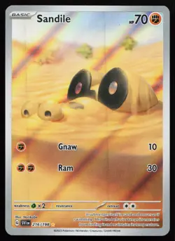 Sandile 216/198 SV01: Scarlet & Violet Base Set Pokémon Card - Image 1