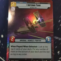 Star Wars Unlimited Inferno Four Foil Hyperspace Card #297 Spark Of Rebellion - Image 1