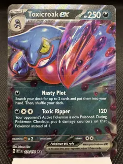 Toxicroak ex 131/198 - Ultra Rare Holo - Scarlet & Violet Pokemon Card ERROR - Image 1