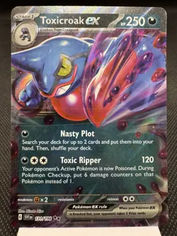 Toxicroak ex 131/198 - Ultra Rare Holo - Scarlet & Violet Pokemon Card ERROR - Image 5