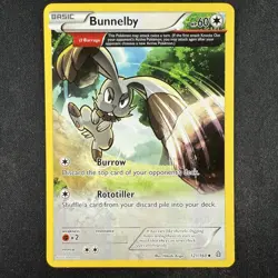 Pokemon TCG Bunnelby (Omega) XY Primal Clash 121/160 Uncommon Regular Card - Image 3