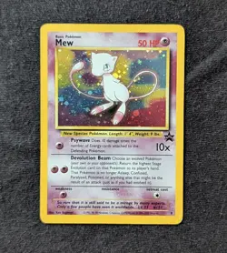 Pokemon Card Mew Holographic Black Star Promo #9 Card WOTC 1999-2000 Damaged - Image 1