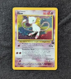 Pokemon Card Mew Holographic Black Star Promo #9 Card WOTC 1999-2000 Damaged - Image 4