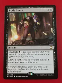 1x Body Count | New Capenna Commander | MTG Magic Cards - Image 1