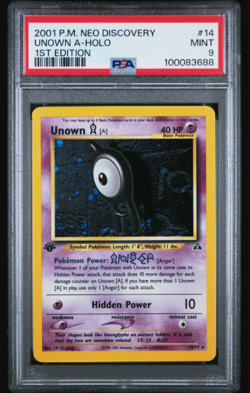 PSA 9 Unown A Holo 1st Edition Neo Discovery 2001 Pokemon Card #14 Mint - Image 3