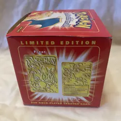 1998 NINTENDO  CHARIZARD LIMITED EDITION 23K GOLD PLATED TRADING CARD New Sealed - Image 3