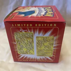 1998 NINTENDO  CHARIZARD LIMITED EDITION 23K GOLD PLATED TRADING CARD New Sealed - Image 9