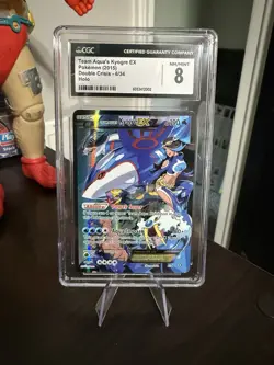 CGC 8 Team Aqua's Kyogre EX 2015 Double Crisis 6/34 Holo Pokemon Card - Image 4