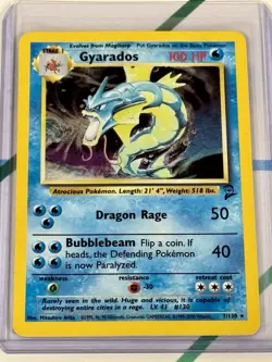 2000 Pokemon GYARADOS Base Set 2 HOLO RARE Card 7/130 WOTC 2nd Edition NM - Image 2