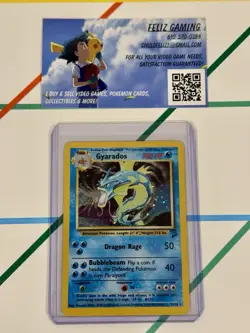 2000 Pokemon GYARADOS Base Set 2 HOLO RARE Card 7/130 WOTC 2nd Edition NM - Image 5