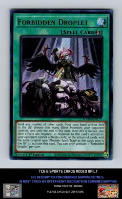 Battles of Legend: Monster Mayhem Yugioh #BLMM-EN171 Forbidden Droplet NM+ - Image 2