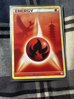 PokÃ©mon TCG Fire Energy 116/123 Common Card HeartGold SoulSilver - Image 1