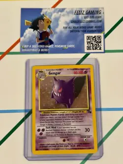 1999 Gengar Fossil Unlimited Holo 5/62 Rare Vintage WOTC Pokemon Card - NM - Image 1