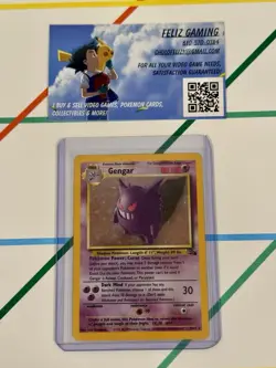 1999 Gengar Fossil Unlimited Holo 5/62 Rare Vintage WOTC Pokemon Card - NM - Image 5