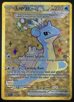 Pokemon TCG Lapras ex UPC Promo Gold Full Art 164 LP - Image 1