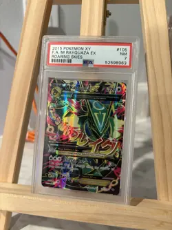 Pokemon XY Roaring Skies M F.A./M Rayquaza Ex 105/108 PSA 7 - Image 1
