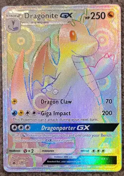 Dragonite GX - SM156 - Secret Rare Black Star Promo Rainbow - Pokemon TCG LP+ - Image 1