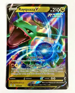 Pokemon Rayquaza V #110/203 Sword & Shield Evolving Skies Holo - Image 1