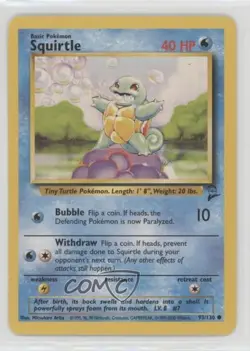 Squirtle Pokemon Base Set 2 #93 2000 08qv - Image 1
