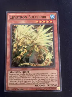 1st Edition Crystron Sulfefnir Super Rare Rate! Lightly Played Condition - Image 1
