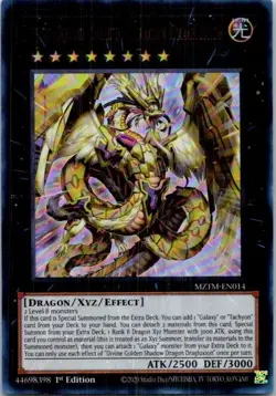 Divine Golden Shadow Dragon Dragluxion MZTM-EN014 Yu-Gi-Oh! Near Mint - Image 1