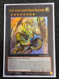 Divine Golden Shadow Dragon Dragluxion MZTM-EN014 Yu-Gi-Oh! Near Mint - Image 2