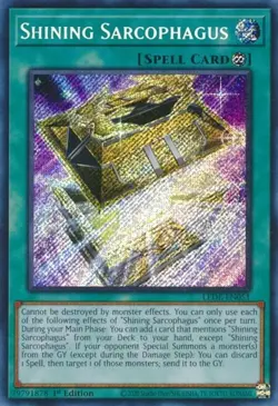 Yugioh! Shining Sarcophagus - LEDE-EN051 - Secret Rare - 1st Edition Near Mint, - Image 1