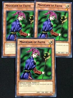 YUGIOH MAGICIAN OF FAITH BP02-EN005 RARE X3 (NM) - Image 2