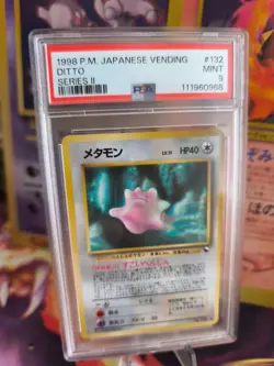 Pokemon Card Japanese Vending expansion sheet 1998 glossy PSA 9 Ditto - Image 1