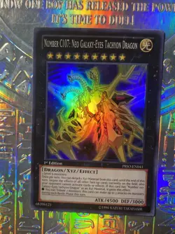 YuGiOh!Number C107: Neo Galaxy-Eyes Tachyon Dragon Super Rare PRIO-EN041 NM 1ST - Image 2