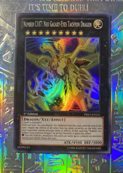 YuGiOh!Number C107: Neo Galaxy-Eyes Tachyon Dragon Super Rare PRIO-EN041 NM 1ST - Image 3