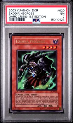 2003 Yu-Gi-Oh! Exodia Necross Dark Crisis DCR 1st Edition Ultra Rare PSA 7 - Image 1