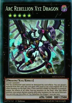ARC REBELLION XYZ DRAGON HOLO YuGiOh YU GI OH Custom Anime Collectible Card - Image 3