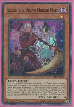 3x Yugioh RIRA-EN086 Ikelos, the Dream Mirror Mara Super Rare Near Mint 1st Ed - Image 1