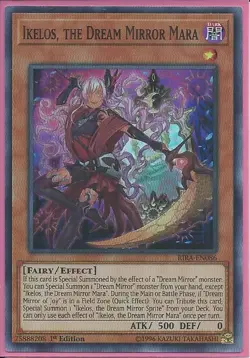 3x Yugioh RIRA-EN086 Ikelos, the Dream Mirror Mara Super Rare Near Mint 1st Ed - Image 2