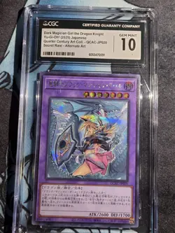 Dark Magician Girl the Dragon Knight Alt Quarter Century Secret QCAC-JP020 CGC10 - Image 1