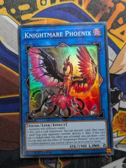 Yugioh 1st VLP/NM Knightmare Phoenix FLOD-EN046 Super Rare - Image 1