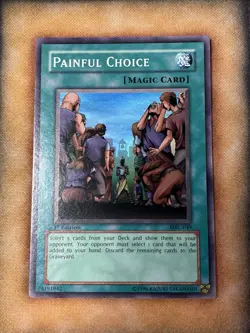 MRL-049 Painful Choice Super Rare 1st Edition NM-Mint Yugioh - Image 1