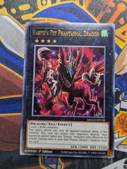 Harpie’s Pet Phantasmal Dragon MAGO-EN132 Gold Rare 1st Edition YuGiOh TCG Card - Image 1