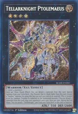Yu-Gi-Oh! Tellarknight Ptolemaeus - BLMR-EN083 - Quarter Century Rare 1st NM - Image 1