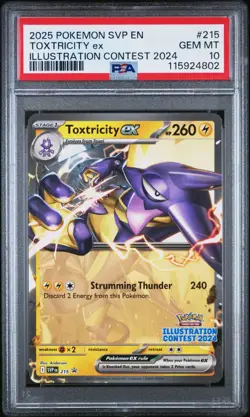 PSA 10 Toxtricity EX (Promo 215) | 2024 Illustration Contest | Pokemon Card - Image 1