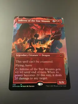 MTG Adventures Forgotten Realms #293 Inferno of the Star Mounts Borderless Foil - Image 1