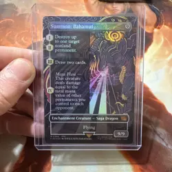 MTG Summon: Bahamut Final Fantasy Foil Borderless Mythic  - Image 1