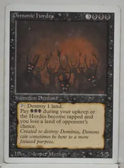 MtG Demonic Hordes Revised Reserved List - Image 1